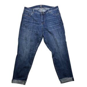 Kut From Kluth Straight Leg 16W Dark Denim Blue Jeans Casual Office